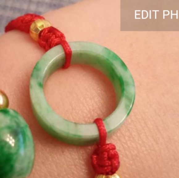 Natural Burmese Jadeite Jade and 24K Solid Gold Lu - Picture 4 of 5